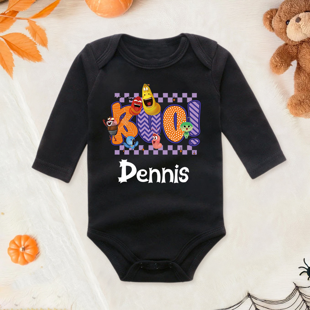 Personalized Larva's Halloween Funny Baby Romper | Larva03