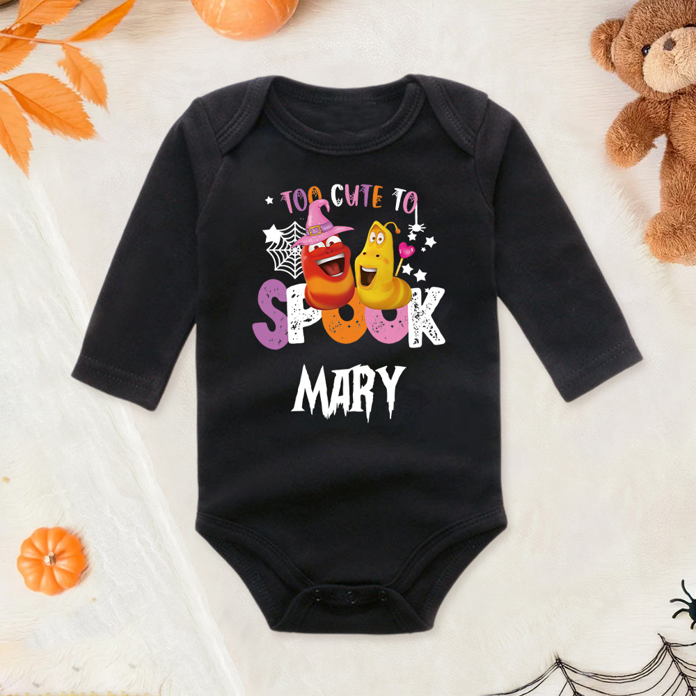 Personalized Larva's Halloween Funny Baby Romper | Larva04