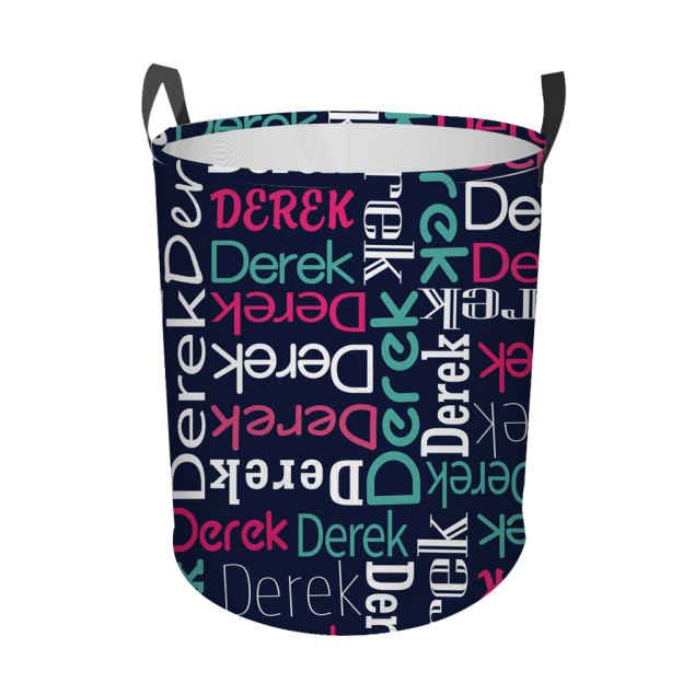 Personalized Laundry Collapsible Baskets with Handle | CWBasket06