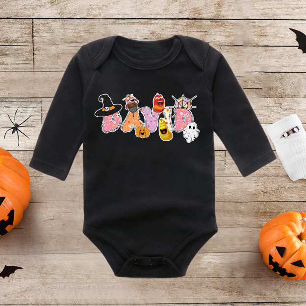 Personalized Larva's Halloween Funny Baby Romper | Larva15