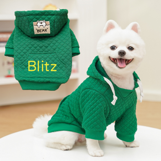 Personalized Warm Pullover Pet Hoodie Sweatshirt | BKPet209
