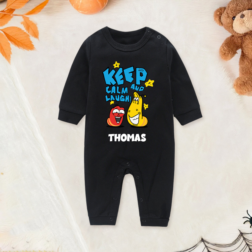 Personalized Larva's Funny Baby Romper | Larva25