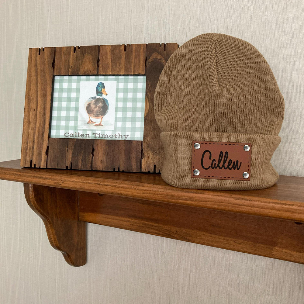 Personalized Leather Patch Kid & Adult Color Beanies for Comfort & Unique | HSKid23