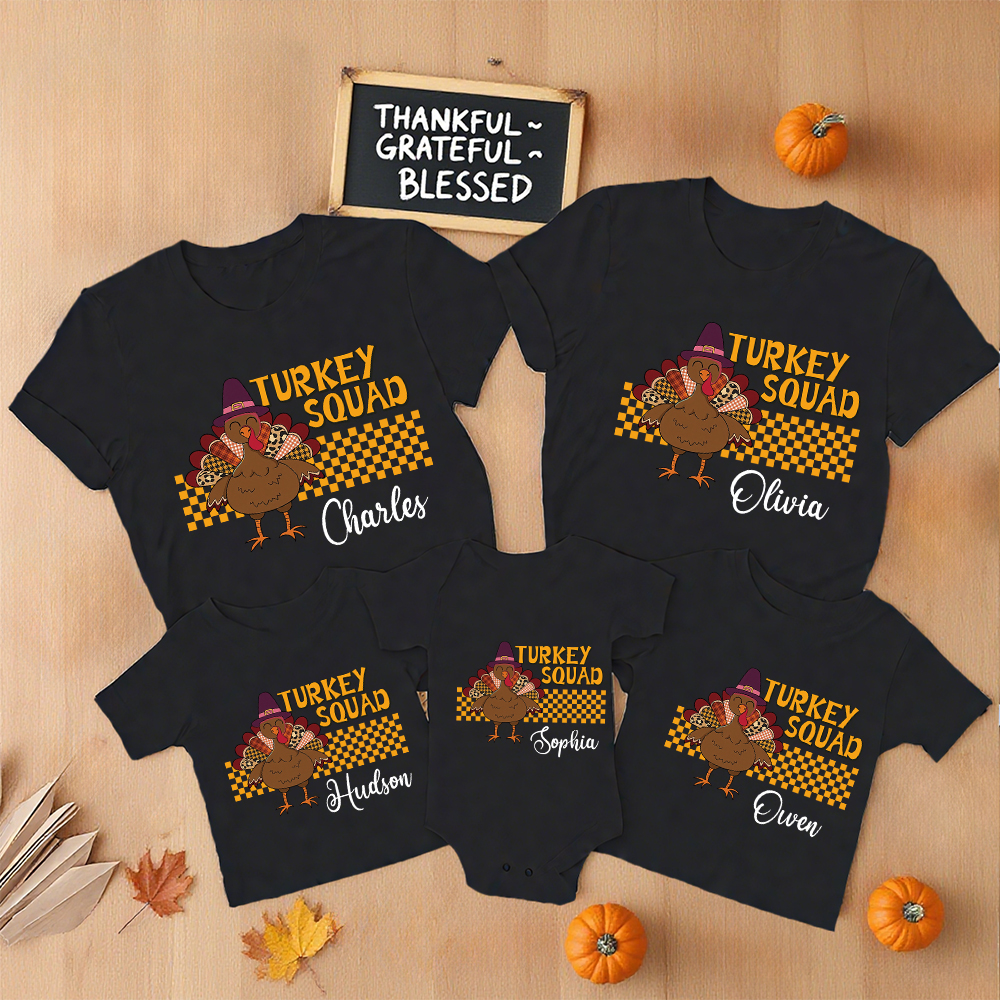 Personalized Turkey Squad Family Matching Shirt | CWThanks09