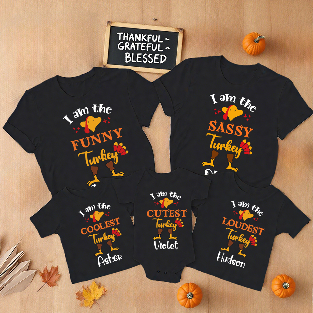 Personalized Thanksgiving Party Family Matching Shirt | CWThanks08