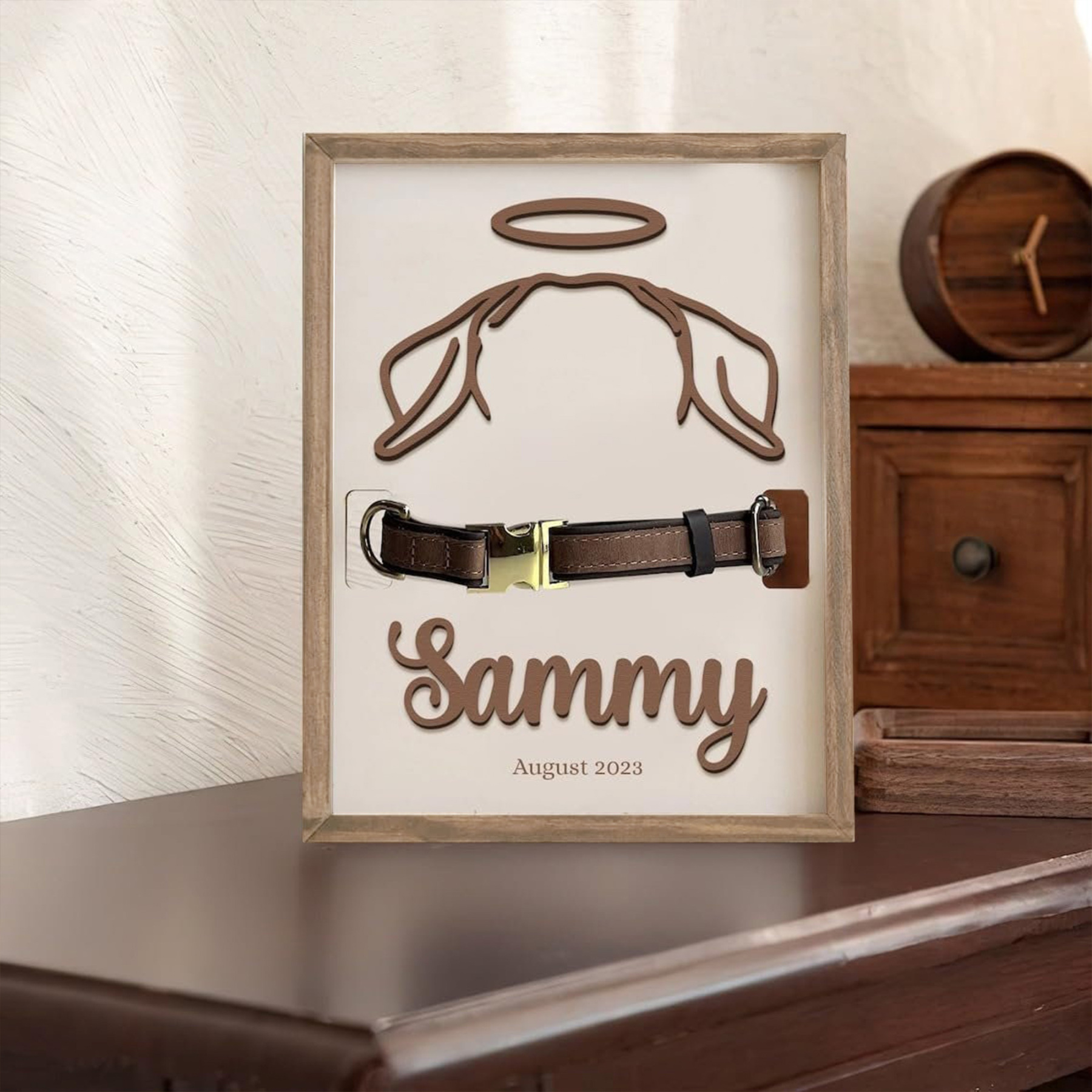 Personalized Memorial Plaque Dog Ear Collar Sign | BKPet212