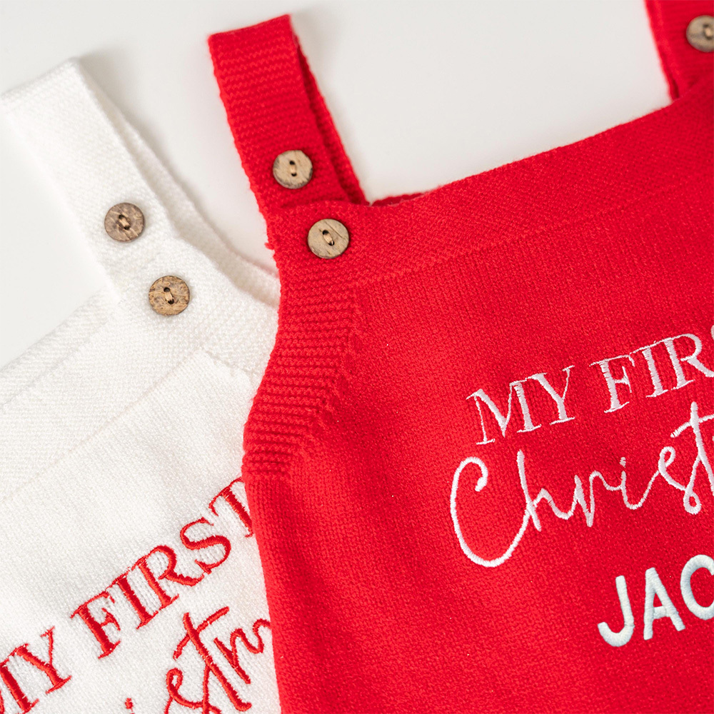 Personalized My First Christmas Baby Romper Set | MCGift137