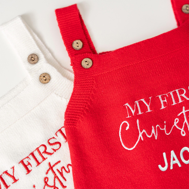 Personalized My First Christmas Baby Romper Set | MCGift137