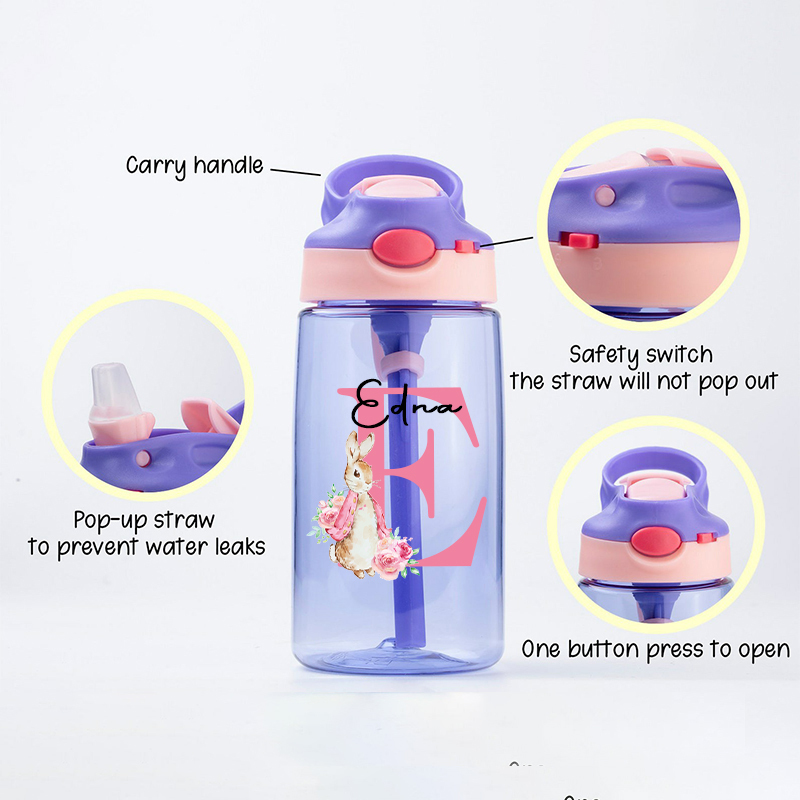 Personalised BPA Free 16oz Easter Kid Water Bottles | YouBottle64