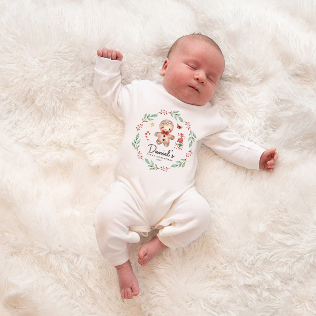 Personalized Baby 1st Christmas Ropmer and Hat Set | MCGift126