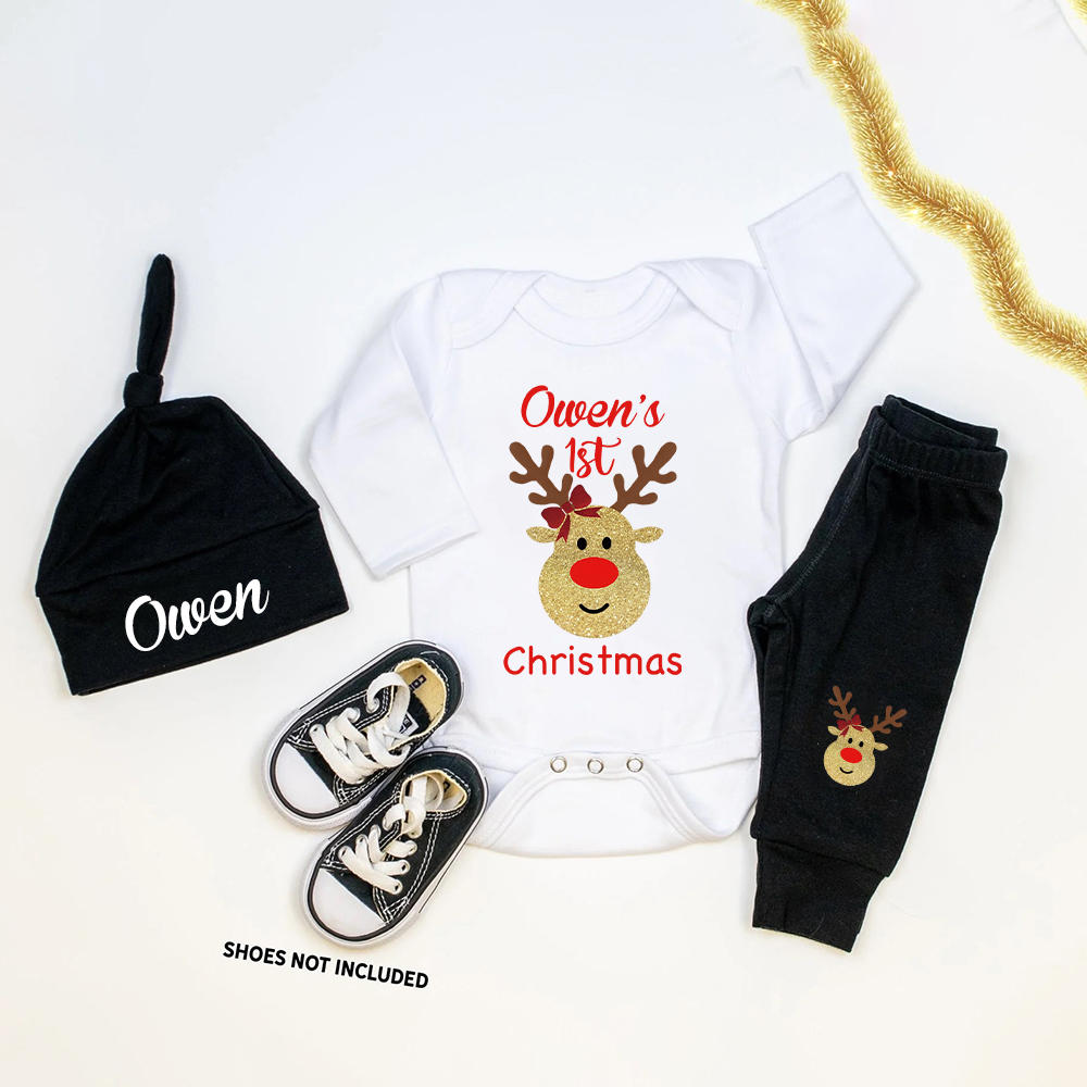 Personalized Baby 1st Christmas Outfit Set | MCGift136