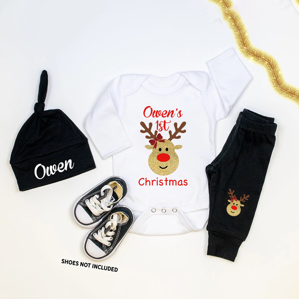 Personalized Baby 1st Christmas Outfit Set | MCGift136