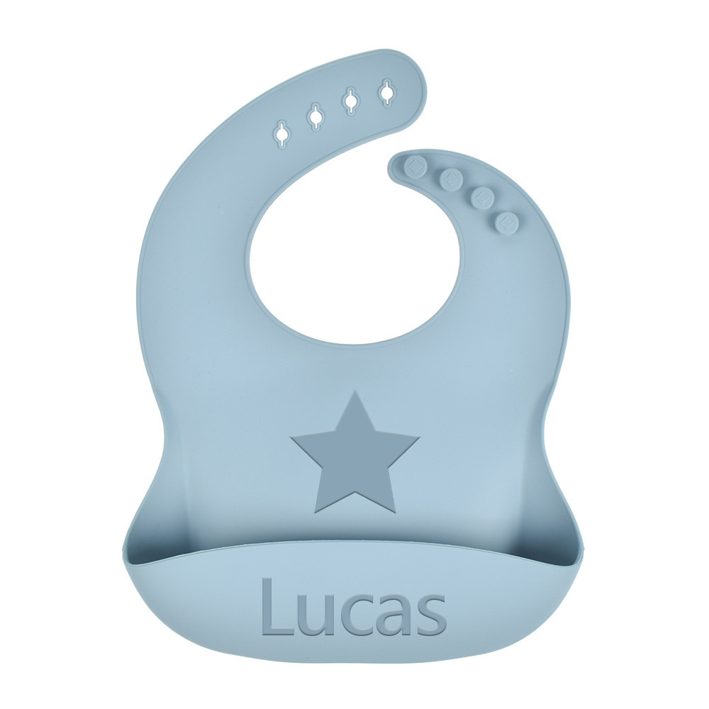 Personalized Baby Reusable Food Grade Silicone Bib | CWBaby299