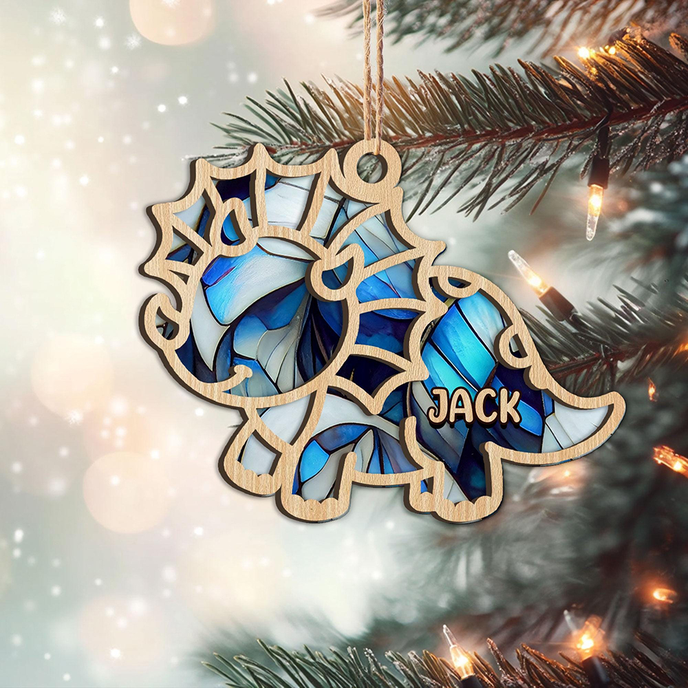 Personalized Dinosaur Christmas Tree Ornaments | MCGift148