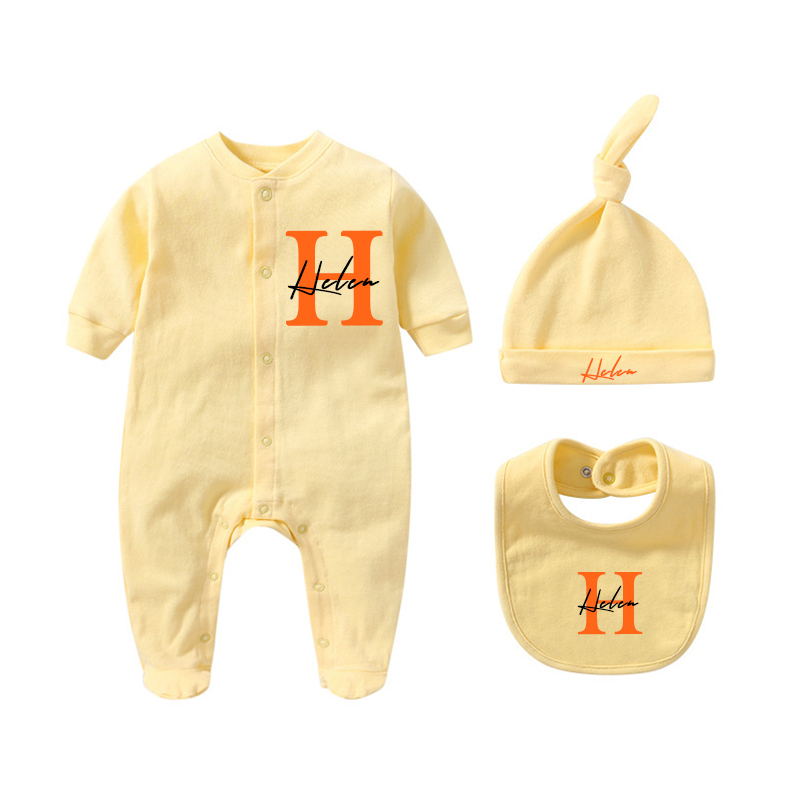 Personalized Baby Cotton Onesie Set | CWBaby25
