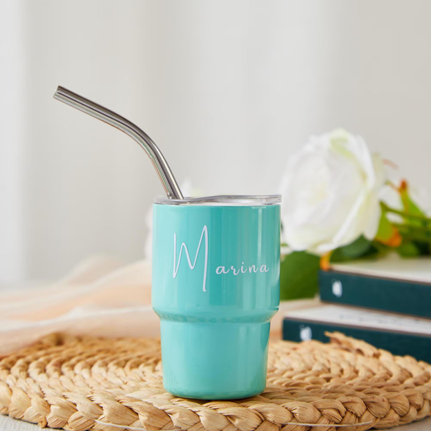 Personalised 3oz Stainless Steel Sippy Mini Tumbler | KidCup09