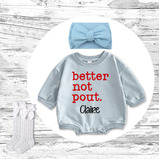 Personalized Christmas Baby Girl Lovely Outfit Set | MCGift150