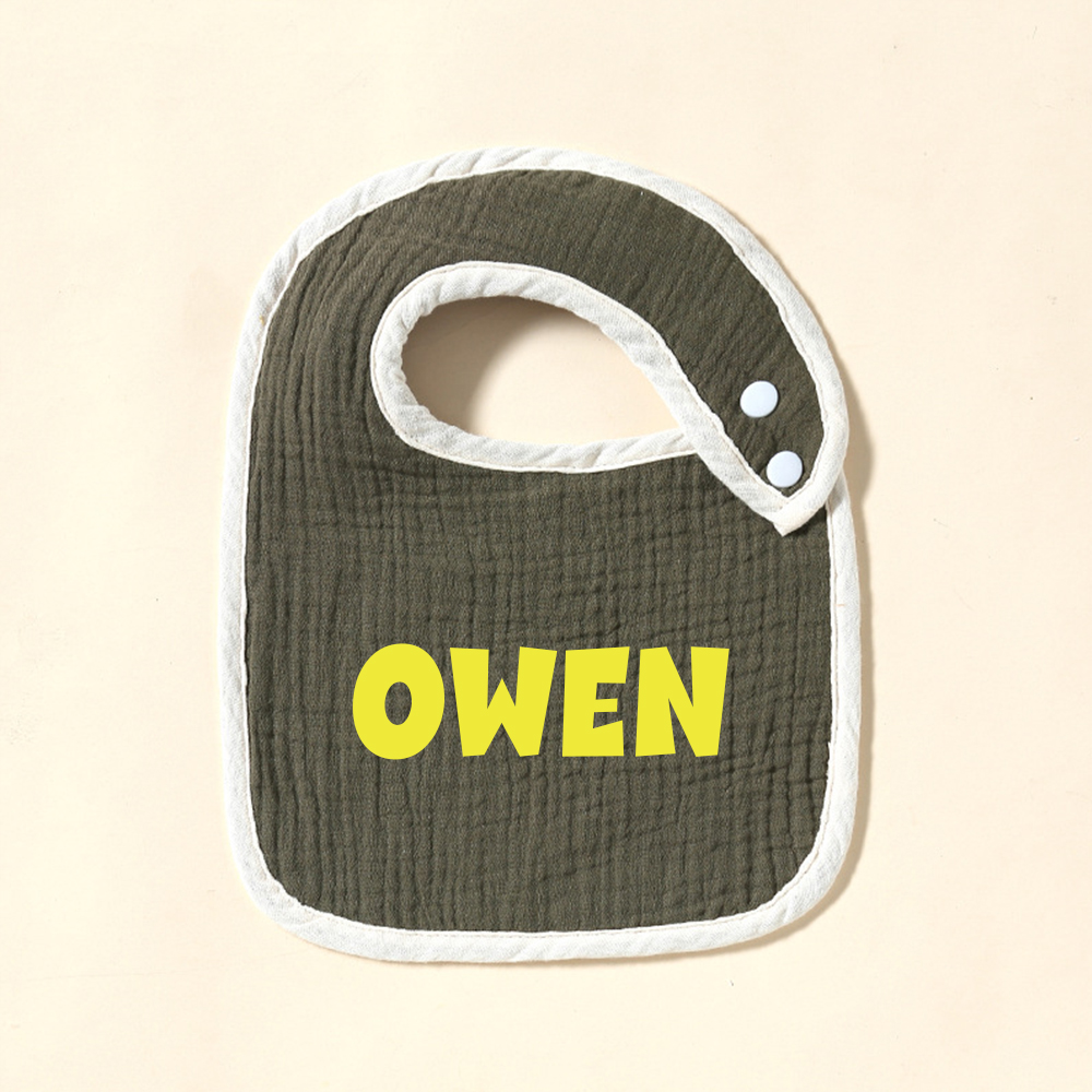 Personalized Embroidered Baby Cotton Bibs | CWBaby306