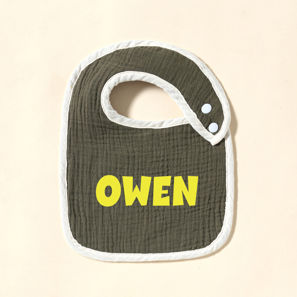 Personalized Embroidered Baby Cotton Bibs | CWBaby306