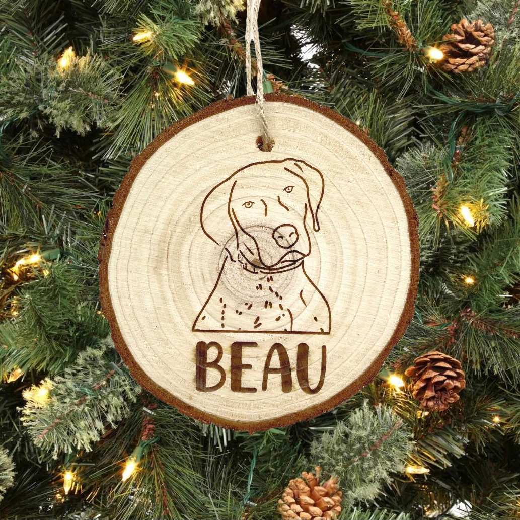 Personalized Pet Wooden Christmas Tree Ornaments | MCGift138