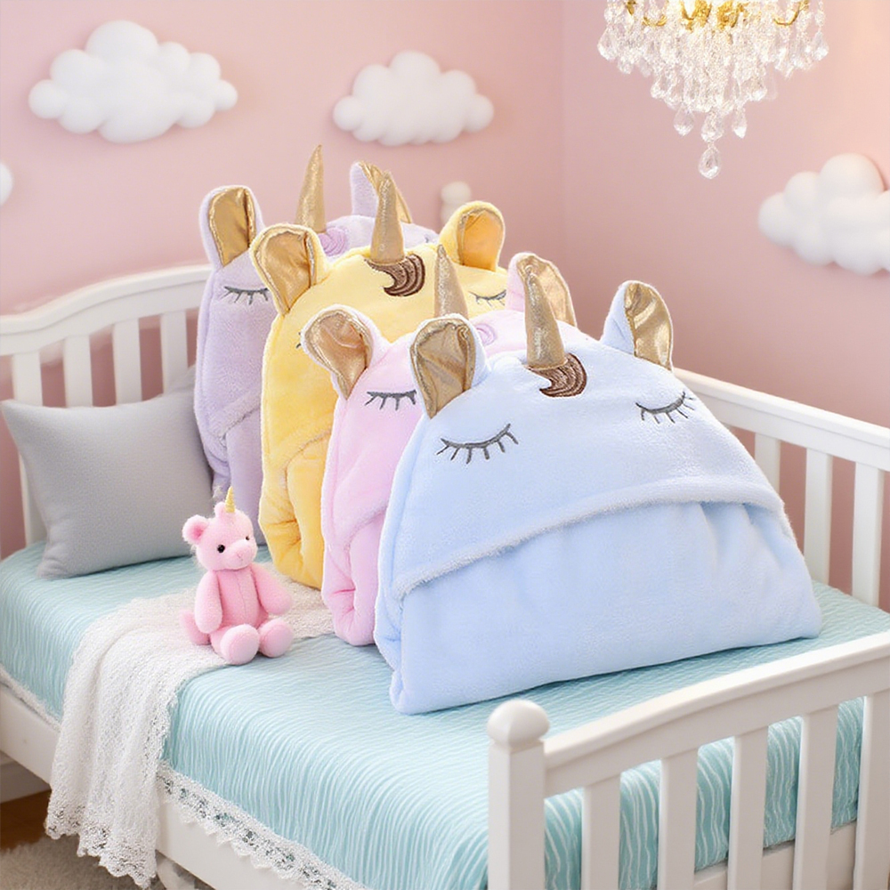 Personalized Baby Unicorn Flannel Super-soft Sleeping Bag | CWBaby307