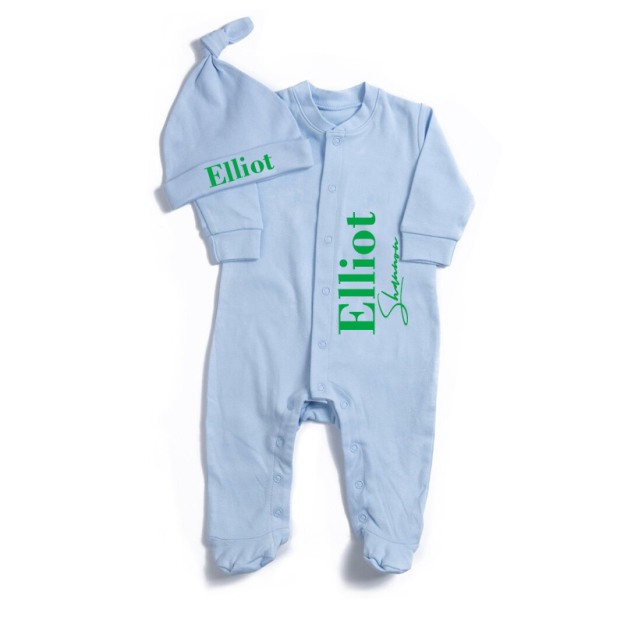 Personalized Baby Cotton Onesie Set | CWBaby26