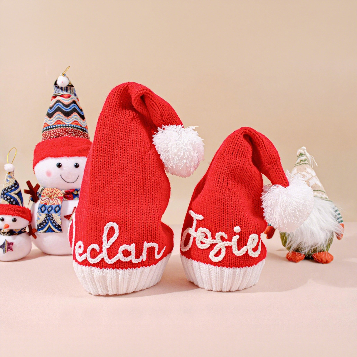 Personalized Hand Embroidered Christmas Santa Hat | MCGift161