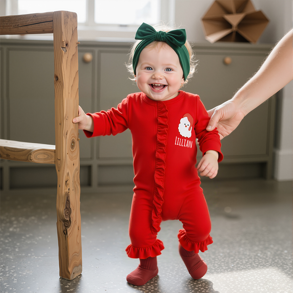 Personalized Baby Christmas Ho Ho Ho Romper | MCGift159