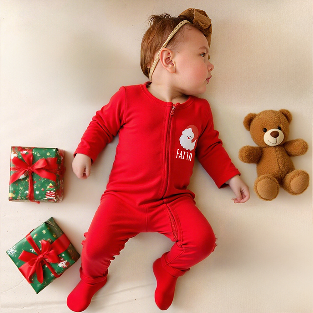 Personalized Baby Christmas Ho Ho Ho Romper | MCGift160