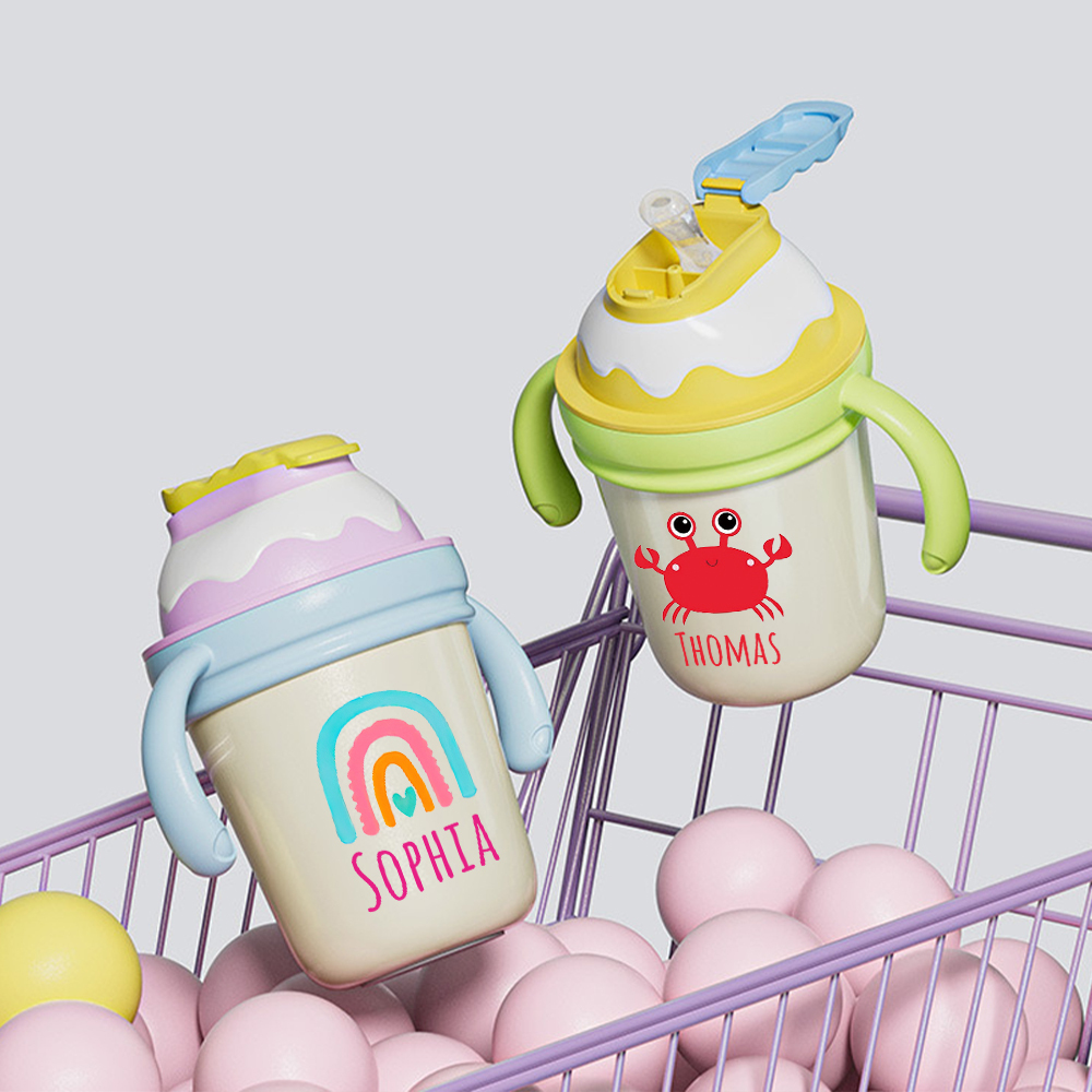Personalised 10oz Stainless Steel Sippy Cup for Kids | YouBottle98