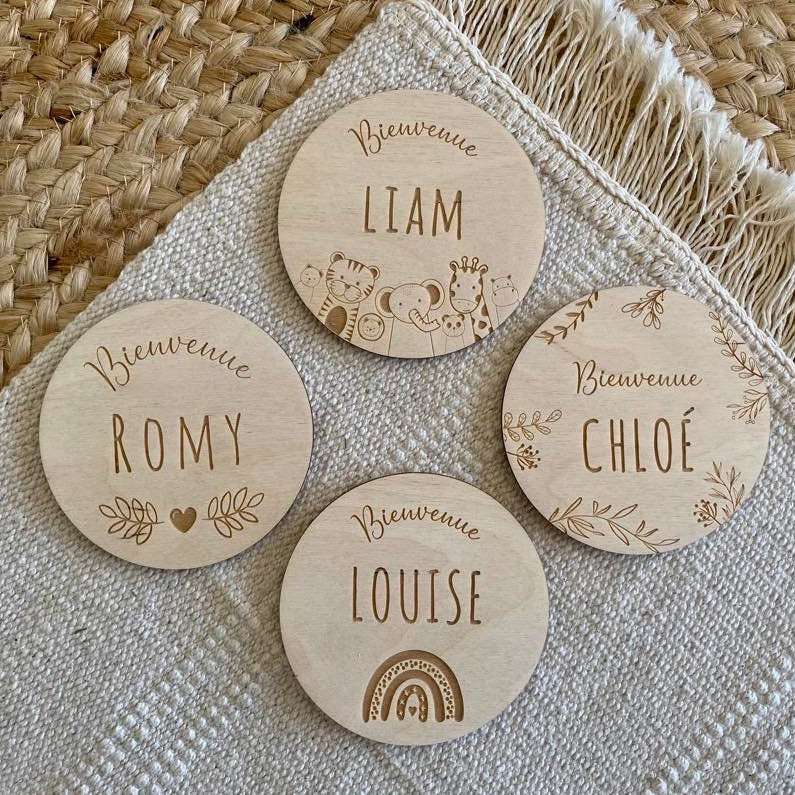 Personalized Wooden Newborn Baby Birth Souvenir | CWToy154