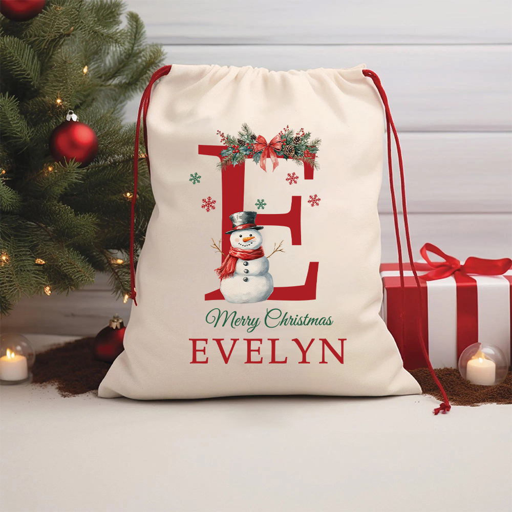 Personalized Monogram Christmas Santa Sack for Gifts | MCGift172