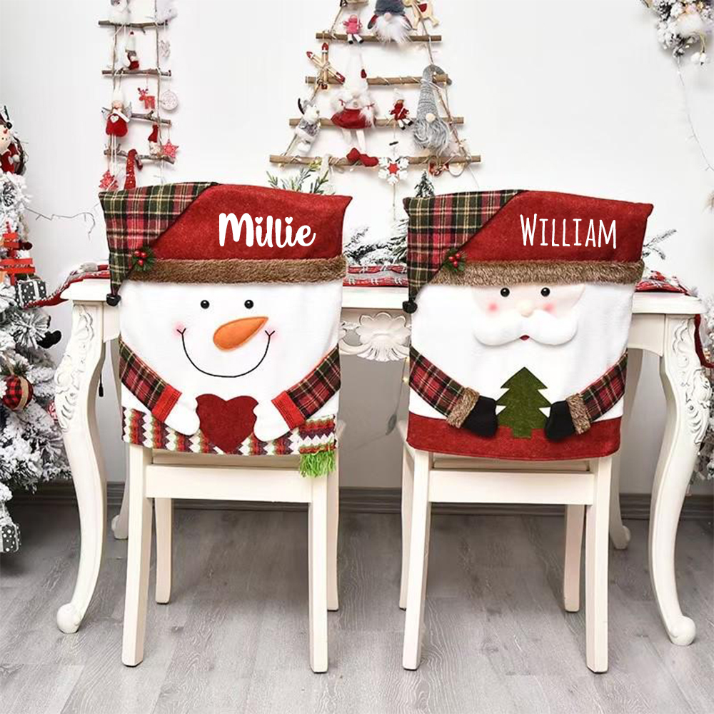 Personalized Handmade Christmas Santa Decor Chair Cover | MCGift173