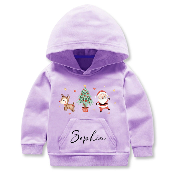 Personalized Kids Funny Christmas Hoodie | MCGift179