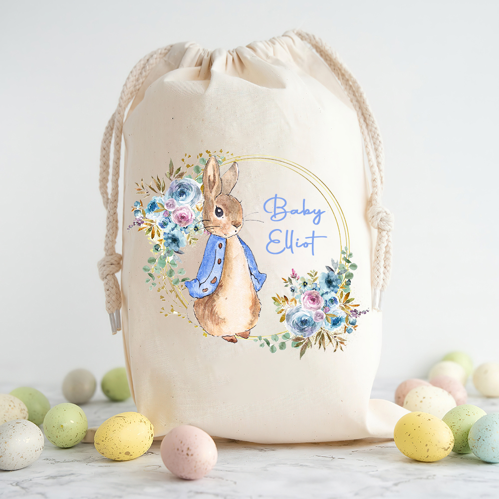 Personalized Name Bunny Easter Gift Sack | CWEaster27