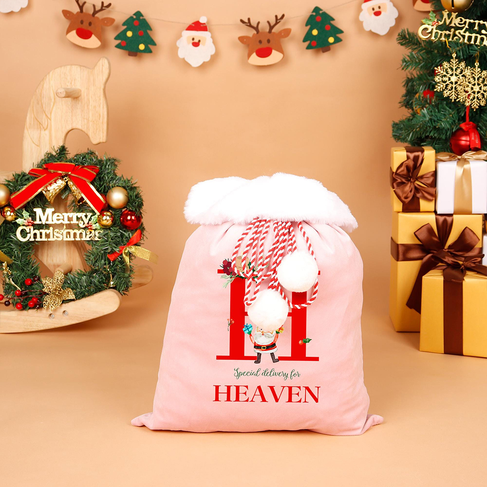 Personalized Christmas Velvet Santa Sack for Gifts | MCGift186