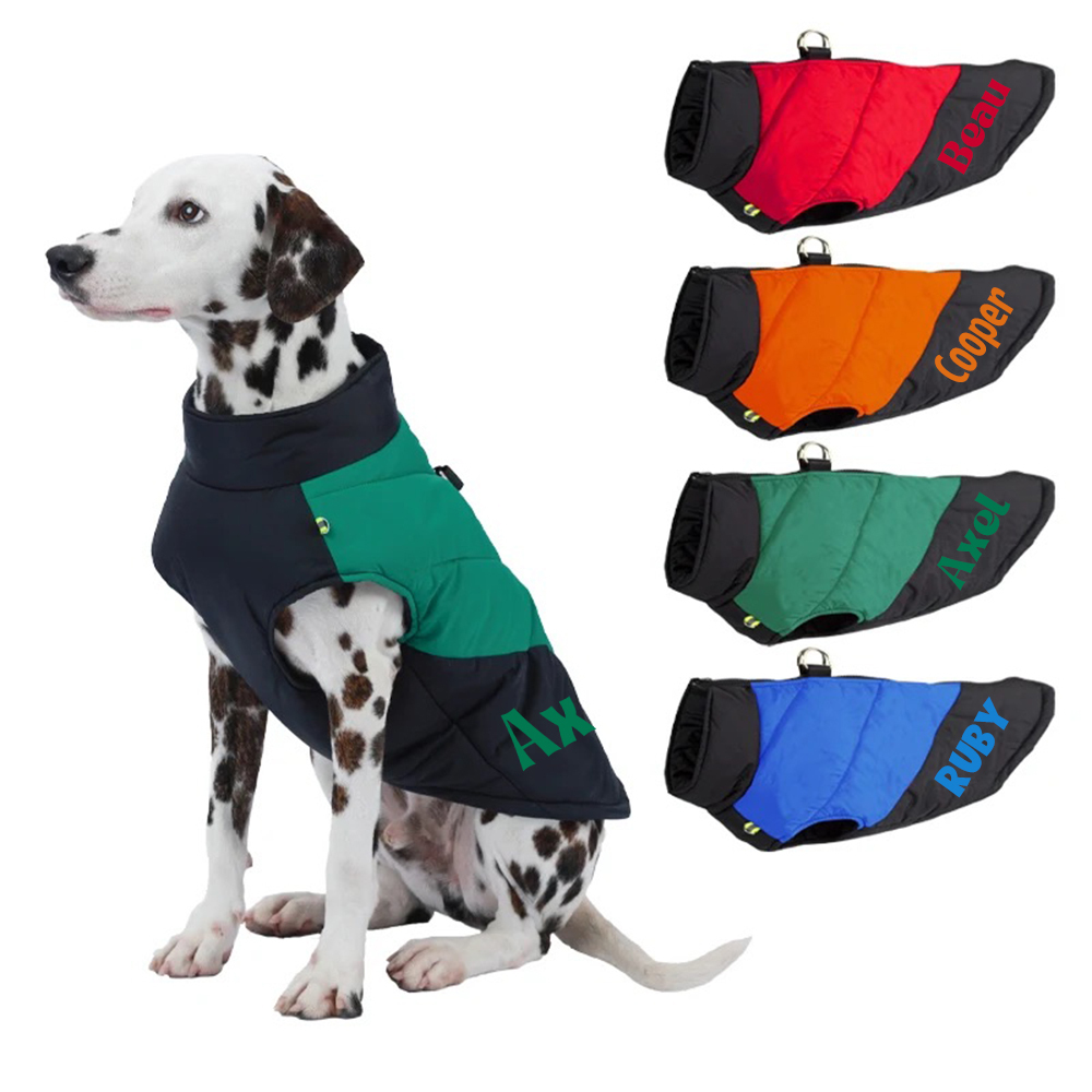 Personalized Pet Winter Warm Windproof Puffer Jacket | BKPet246