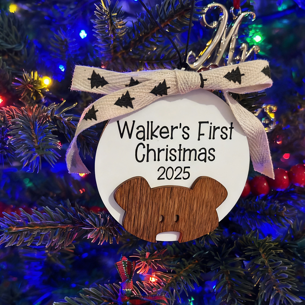 Personalized Wooden Baby's First Christmas Ornaments | MCGift187