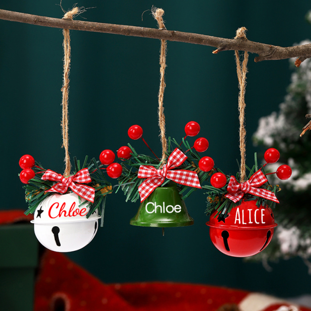 Personalized Jingle Bell Christmas Tree Ornament | MCGift193