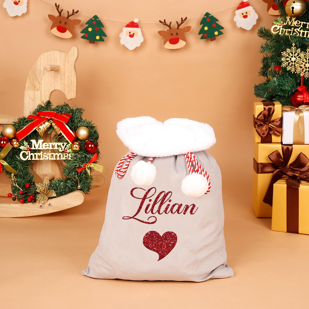 Personalized Large Christmas Velvet Santa Sack for Gifts | MCGift198