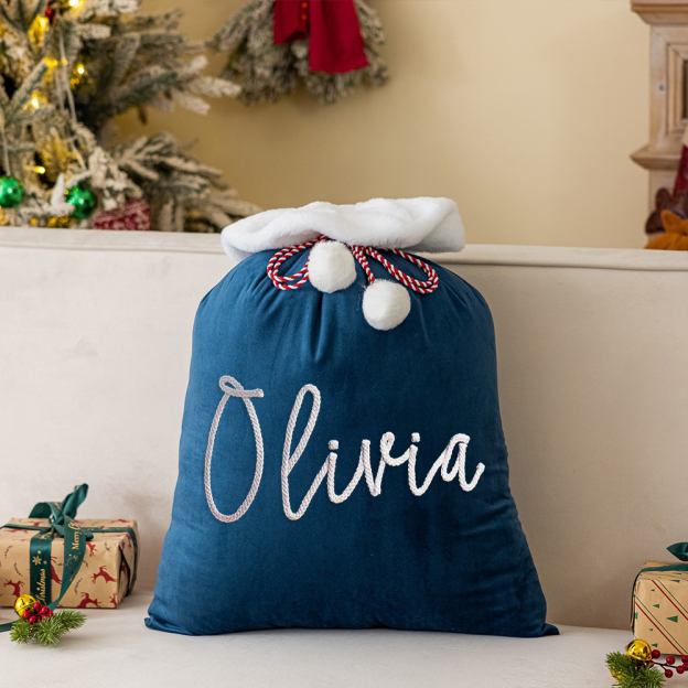 Personalized Large Christmas Velvet Santa Sack for Gifts | MCGift199