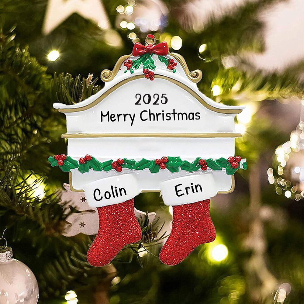 Personalised Stocking Family Christmas Ornament | MCGift204