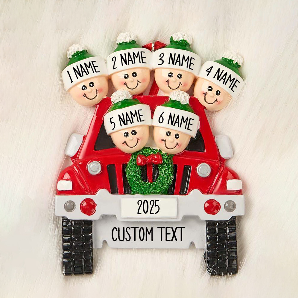 Personalised Car Family Christmas Ornament | MCGift206