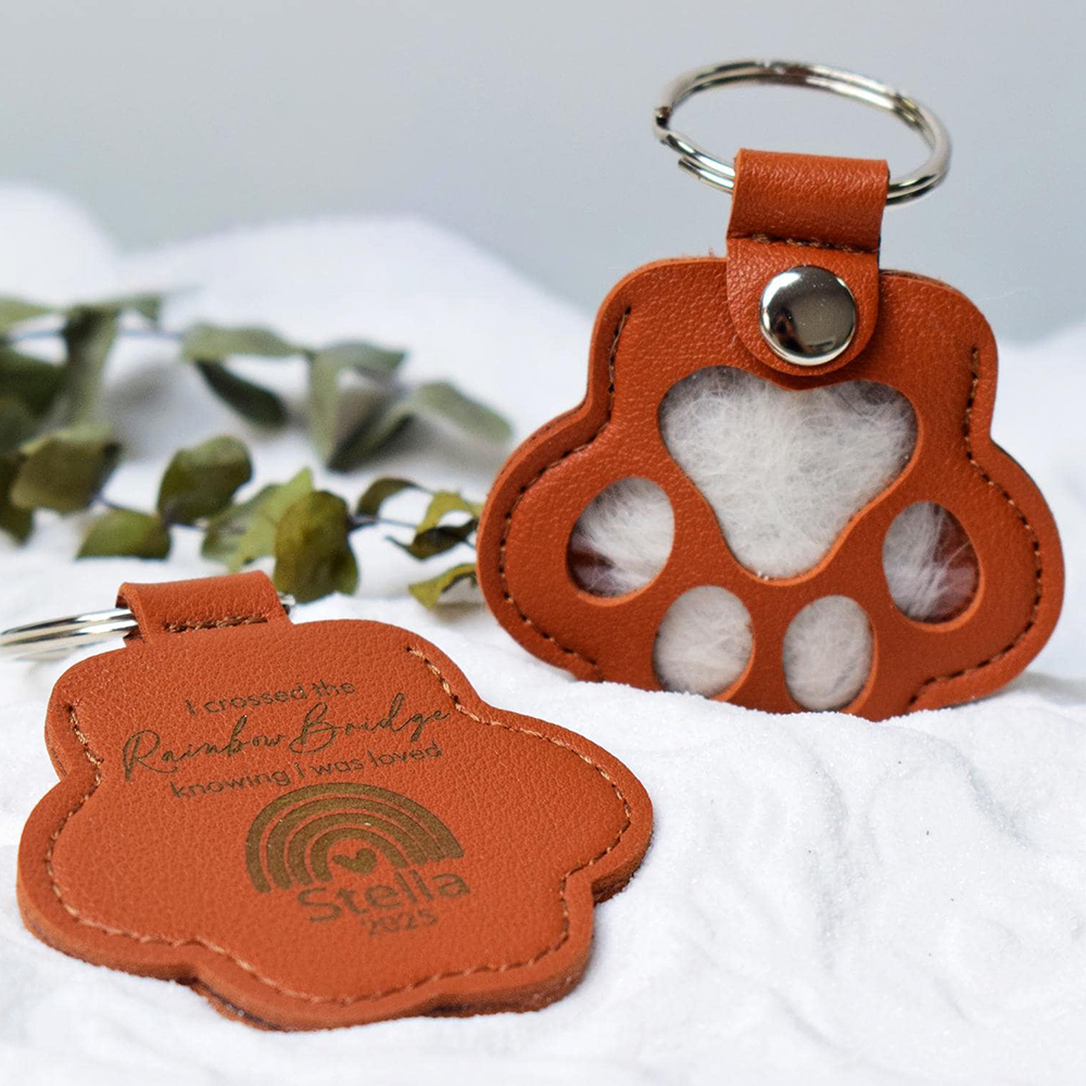 Personalized Pet Fur Storage Memorial Keychain | BKPet253