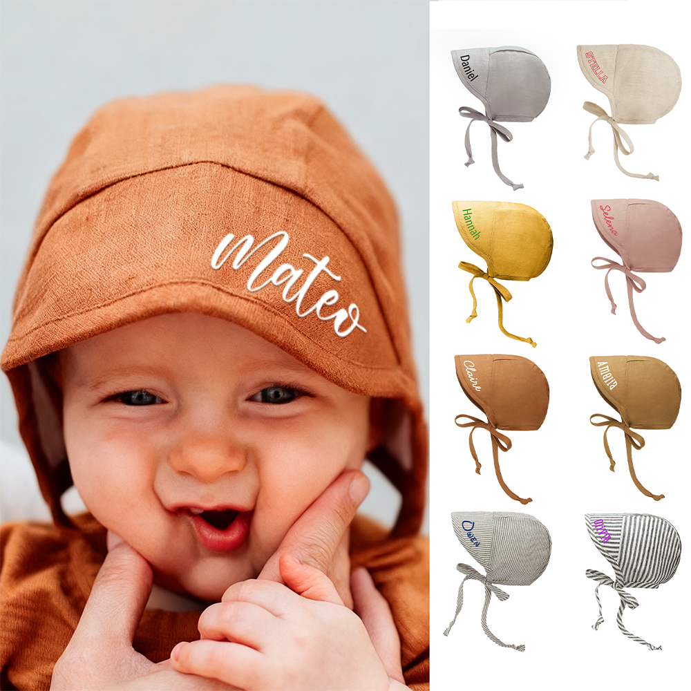 Personalized Organic Cotton Linen Sun Hat | HSKid75