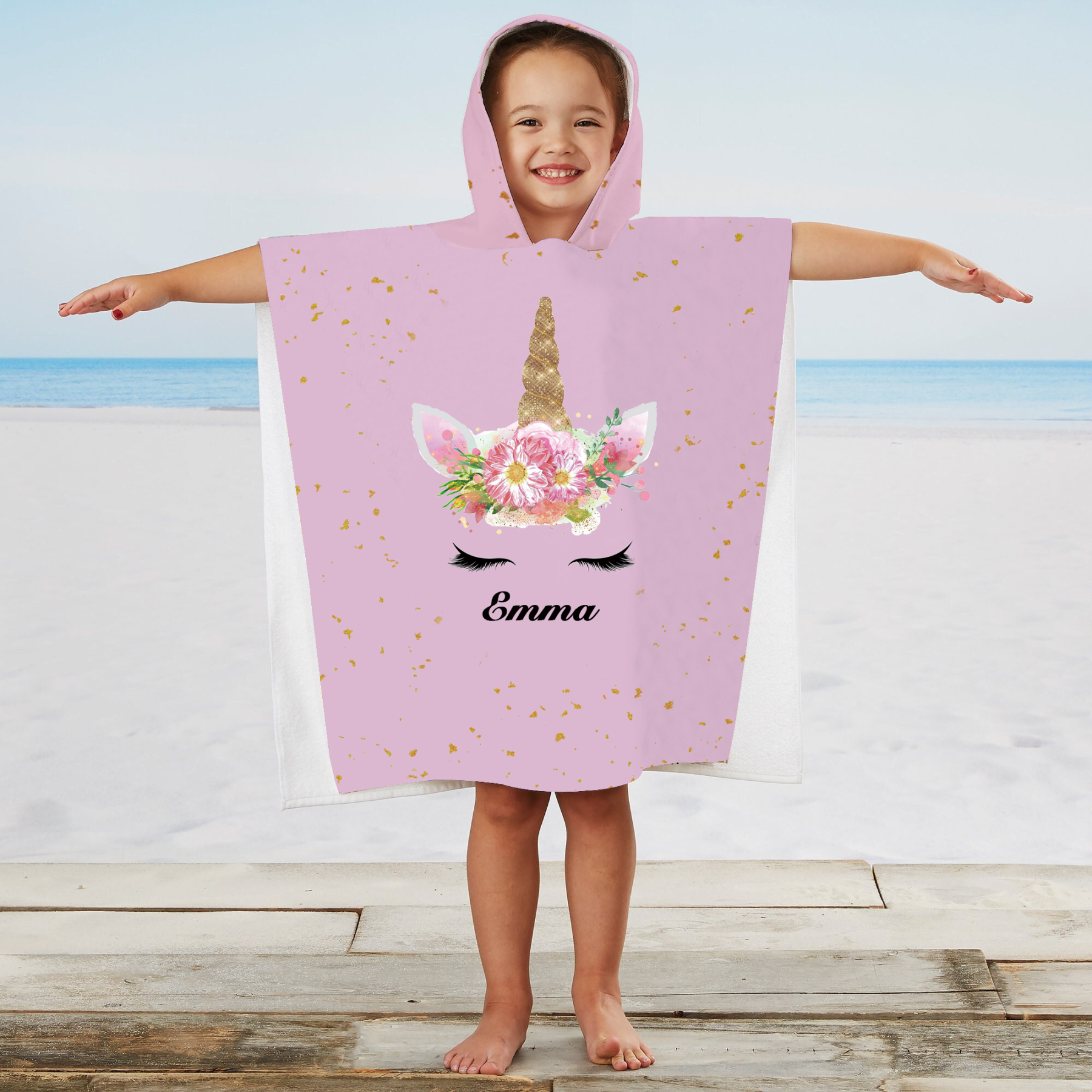 Personalized Hooded Beach Towel for Summer & Beach | CWHTowel06