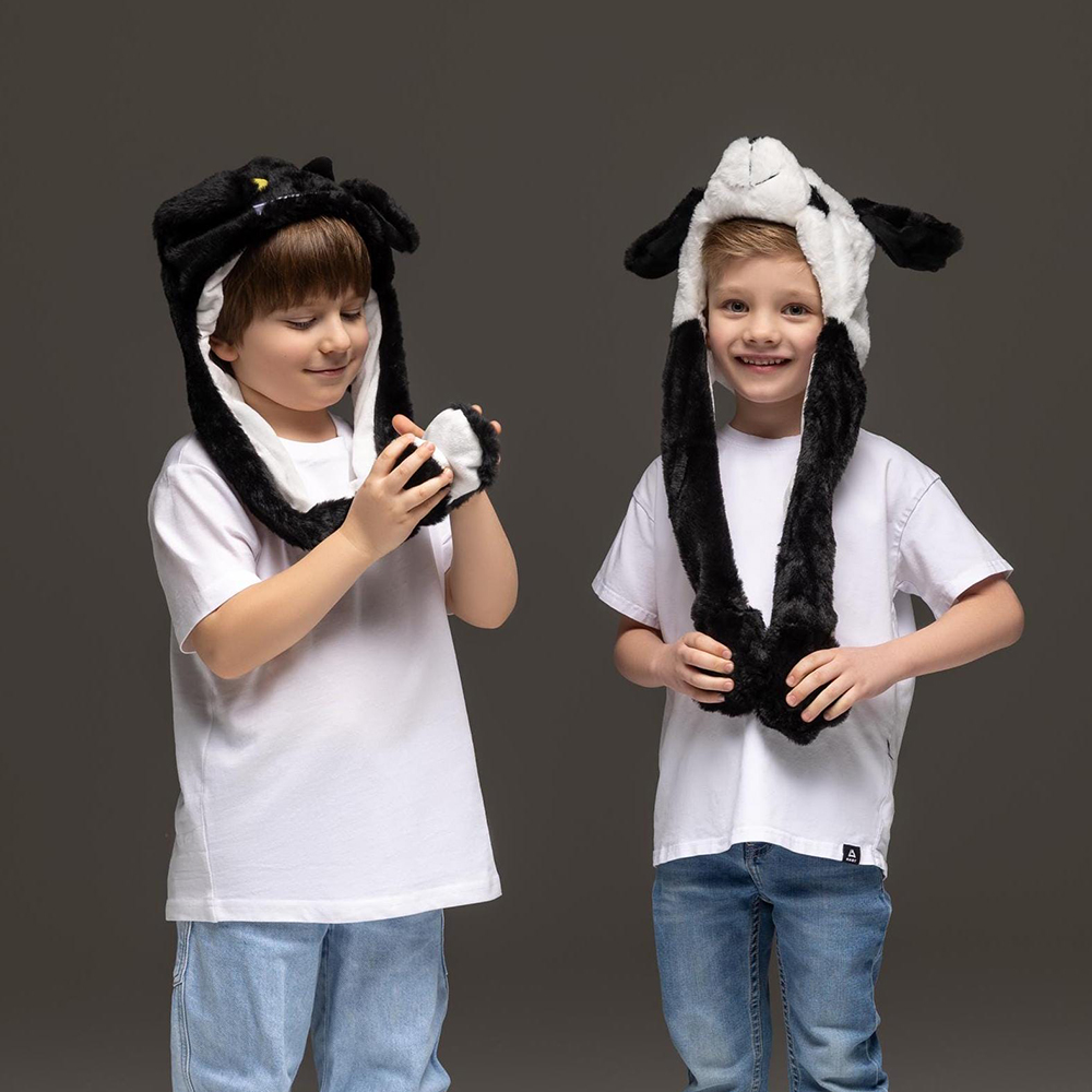 Personalized Embroidery Funny Ears Moving Plush Hat | HSKid79