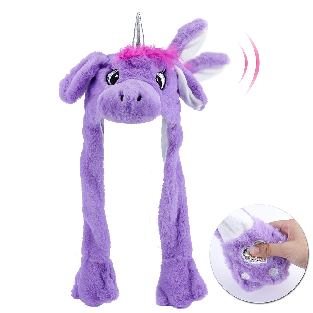 Personalized Embroidery Funny Ears Moving Plush Hat | HSKid79