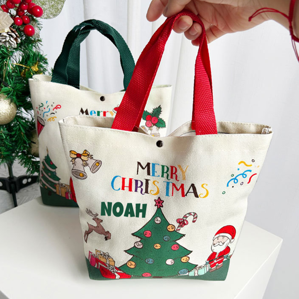 Personalized Recyclable Canvas Christmas Gift Bag | MCGift230