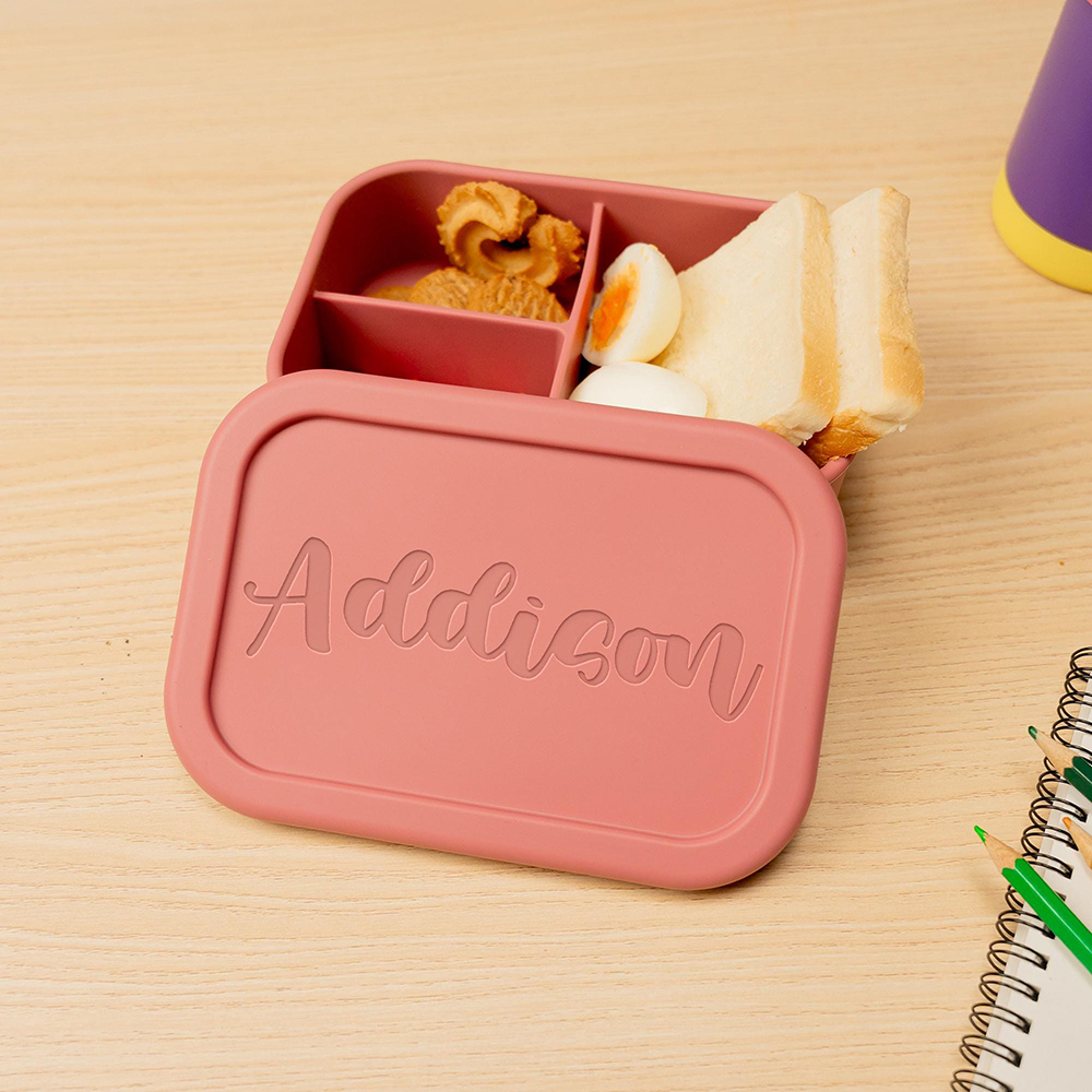 Personalized Kid Silicone Bento Lunch Box | CWBaby353